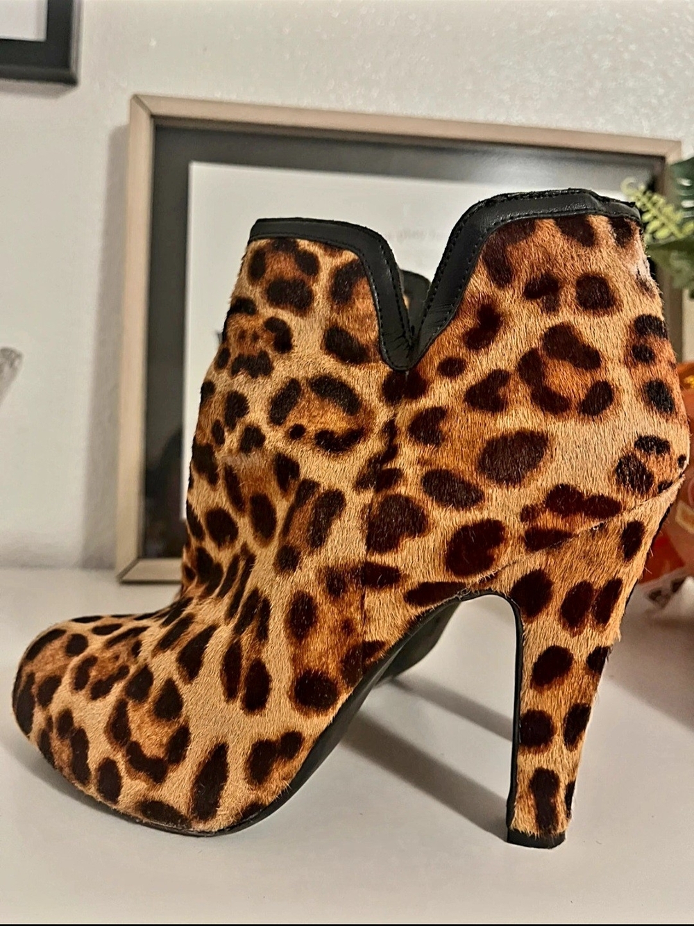 Gianni Bini Leopard Print Ankle Boot in Brown and Black Size 7.5 GUC